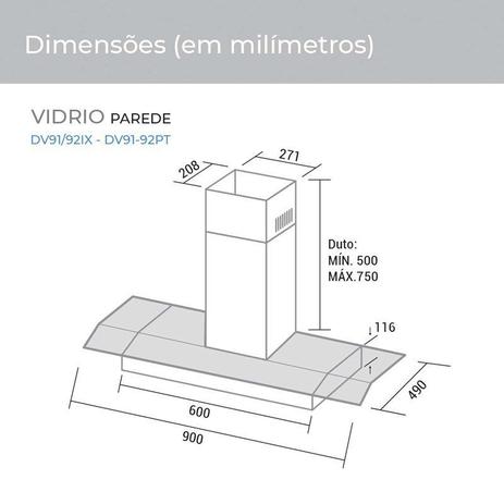 Depurador e Exaustor de ar Vidrio 90 Cm Preto Suggar é boa?