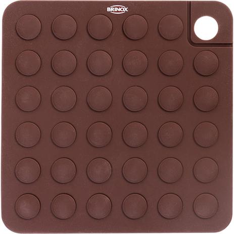 Descanso de Panela Silicone Apoio Quadrado Chocolate Brinox Menor preço em Descanso de Panela Silicone Apoio Quadrado Chocolate Brinox
