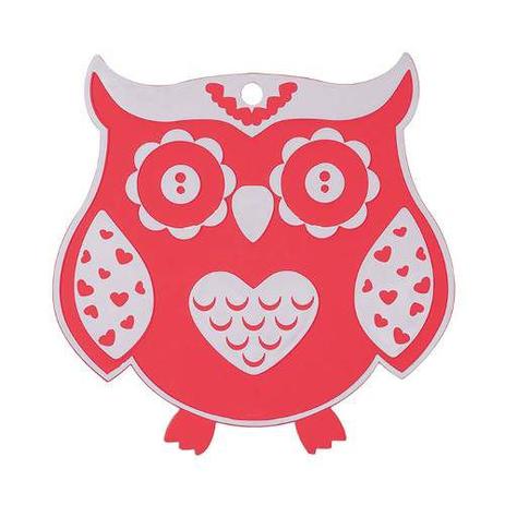 Descanso De Panela Silicone Color Coruja Vermelho - Art house Menor preço em Descanso De Panela Silicone Color Coruja Vermelho - Art house