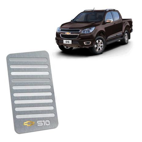 Descanso De Pé Aço Inox Prata Chevrolet S10 2012 / 2016 - Jr Menor preço em Descanso De Pé Aço Inox Prata Chevrolet S10 2012 / 2016 - Jr