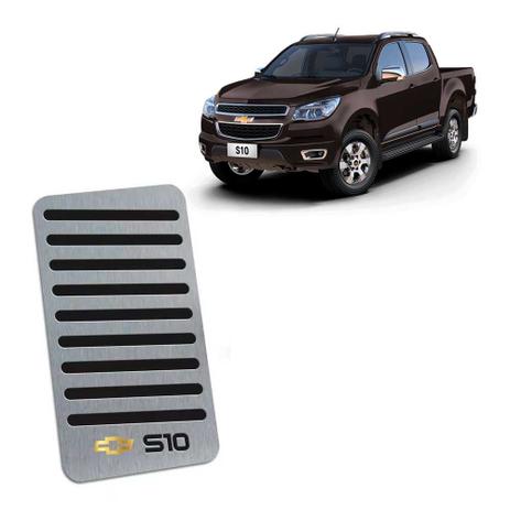 Descanso De Pé Aço Inox Preto Chevrolet S10 2012 / 2016 - Jr Menor preço em Descanso De Pé Aço Inox Preto Chevrolet S10 2012 / 2016 - Jr