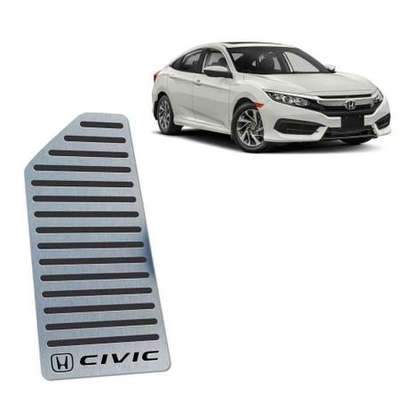 Descanso De Pé Em Aço Inox Honda Civic 2017 A 2019 - Jr Menor preço em Descanso De Pé Em Aço Inox Honda Civic 2017 A 2019 - Jr