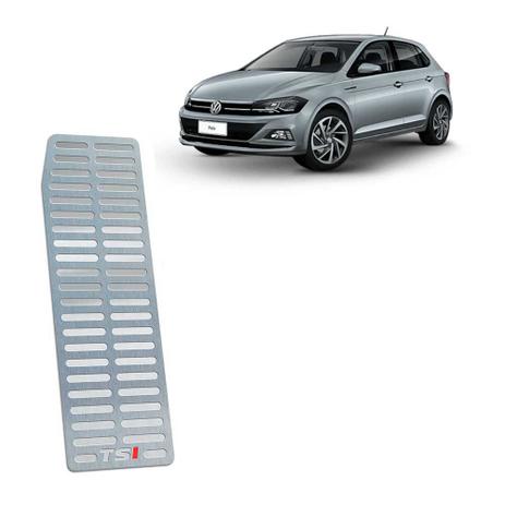 Descanso De Pé Em Aço Inox Polo Tsi 2018 2019 Prata - Jr Menor preço em Descanso De Pé Em Aço Inox Polo Tsi 2018 2019 Prata - Jr