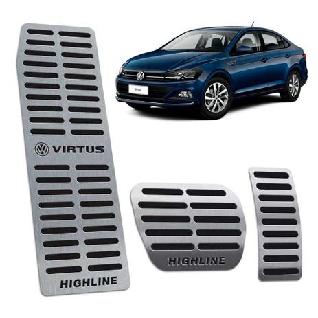 Descanso + Pedaleira Virtus Highline 2018/2020 Preto - Jr Menor preço em Descanso + Pedaleira Virtus Highline 2018/2020 Preto - Jr