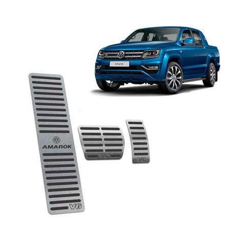 Descanso + Pedaleiras Automático Amarok V6 2010/2019 Preto - Jr Menor preço em Descanso + Pedaleiras Automático Amarok V6 2010/2019 Preto - Jr