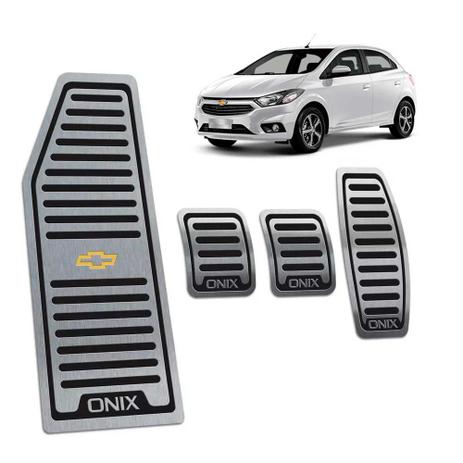 Descanso + Pedaleiras Chevrolet Onix 2017/2019 Manual Preto - Jr Menor preço em Descanso + Pedaleiras Chevrolet Onix 2017/2019 Manual Preto - Jr