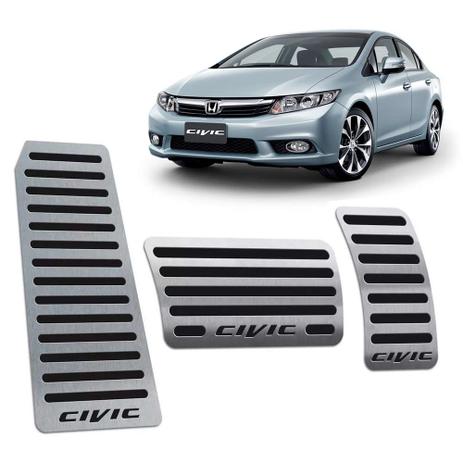 Descanso + Pedaleiras Civic 2012 A 2016 Automática Preto - Jr Menor preço em Descanso + Pedaleiras Civic 2012 A 2016 Automática Preto - Jr