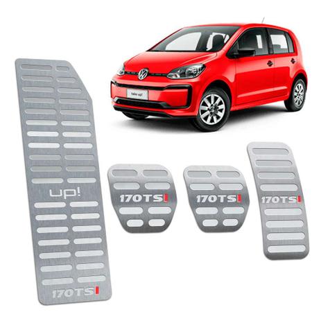 Descanso + Pedaleiras Inox Up 170 Tsi 2018/2020 Prata - Jr Menor preço em Descanso + Pedaleiras Inox Up 170 Tsi 2018/2020 Prata - Jr