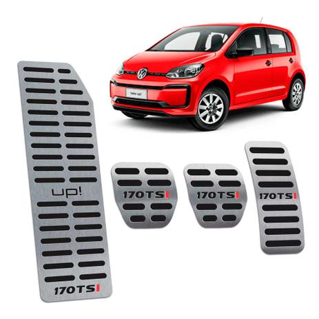 Descanso + Pedaleiras Inox Up 170 Tsi 2018/2020 Preto - Jr Menor preço em Descanso + Pedaleiras Inox Up 170 Tsi 2018/2020 Preto - Jr