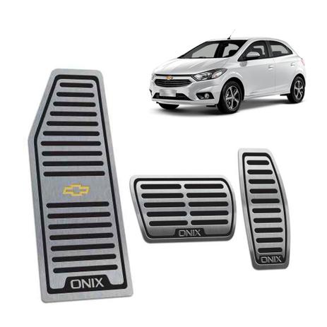 Descanso + Pedaleiras Onix 2017/2019 Automático Preto - Jr Menor preço em Descanso + Pedaleiras Onix 2017/2019 Automático Preto - Jr