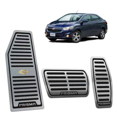 Descanso + Pedaleiras Prisma 2013/2019 Automático Preto - Jr Menor preço em Descanso + Pedaleiras Prisma 2013/2019 Automático Preto - Jr