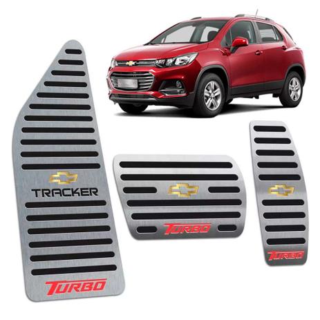 Descanso + Pedaleiras Tracker Turbo 2016/2019 Preto - Jr Menor preço em Descanso + Pedaleiras Tracker Turbo 2016/2019 Preto - Jr