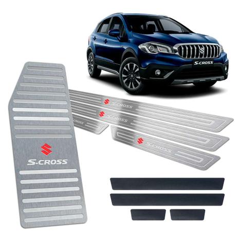Descanso Soleira + Vinil Suzuki S-cross 2017/2019 Prata - Jr Menor preço em Descanso Soleira + Vinil Suzuki S-cross 2017/2019 Prata - Jr