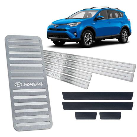 Descanso Soleira + Vinil Toyota Rav4 2016/2019 Prata Relevo - Jr Menor preço em Descanso Soleira + Vinil Toyota Rav4 2016/2019 Prata Relevo - Jr