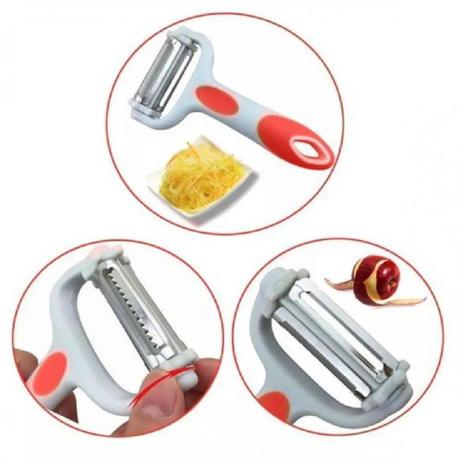 Descascador/Cortador Multiuso 3 em 1 (Descascador, Fatiador, Corte Palito/Julienne) Ke Home Menor preço em Descascador/Cortador Multiuso 3 em 1 (Descascador, Fatiador, Corte Palito/Julienne) Ke Home