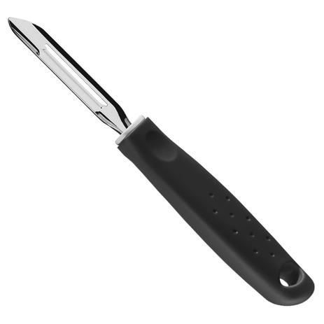 Descascador de Batata Utilità em Aço Inox com Cabo Preto Tramontina Menor preço em Descascador de Batata Utilità em Aço Inox com Cabo Preto Tramontina