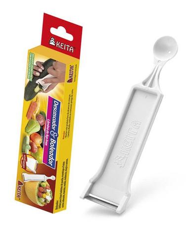 Descascador e Boleador de Legumes Lâmina Aço Inox - 1049 - Keita Menor preço em Descascador e Boleador de Legumes Lâmina Aço Inox - 1049 - Keita