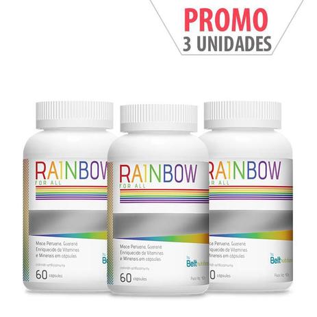 Desconto Estimulante Sexual 3 Unidades Rainbow Belt Nutrition 60 Cápsulas Menor preço em Desconto Estimulante Sexual 3 Unidades Rainbow Belt Nutrition 60 Cápsulas