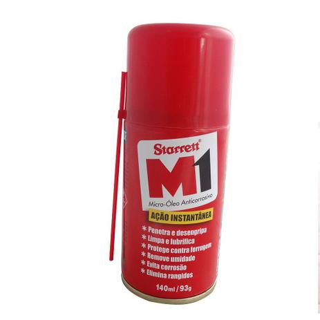 Desengripante micro óleo anticorrosivo, spray M1 140 ml - Starrett Menor preço em Desengripante micro óleo anticorrosivo, spray M1 140 ml - Starrett