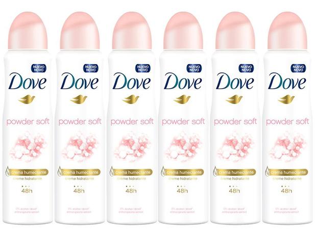 Desodorante Aerosol Antitranspirante Feminino - Dove Powder Soft 150ml Cada 6 Unidades Menor preço em Desodorante Aerosol Antitranspirante Feminino - Dove Powder Soft 150ml Cada 6 Unidades