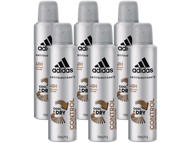 Desodorante Aerosol Antitranspirante Masculino - Adidas Control Cool Dry 150ml 6 Unidades é ruim? Desodorante Aerosol Antitranspirante Masculino - Adidas Control Cool Dry 150ml 6 Unidades é boa?