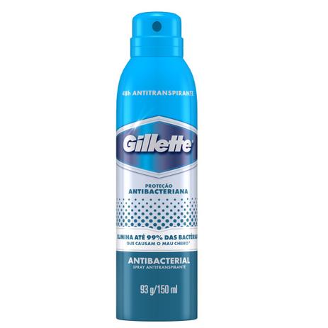 Desodorante Aerosol Gillette Antibacteriano Jato Seco - 150ml Menor preço em Desodorante Aerosol Gillette Antibacteriano Jato Seco - 150ml