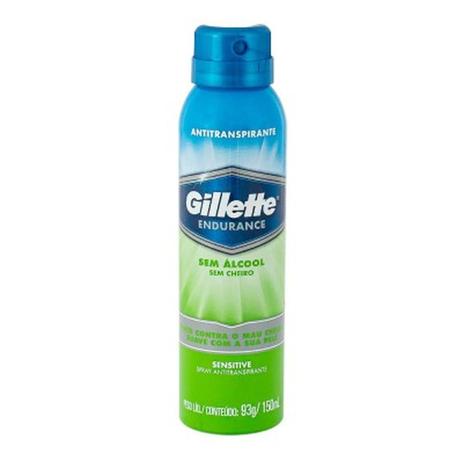 Desodorante Aerosol Gillette Sensitive - 150ml Menor preço em Desodorante Aerosol Gillette Sensitive - 150ml