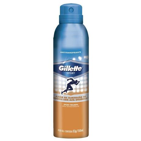 Desodorante Aerosol Gillette Sport Triumph Jato Seco 150ml Menor preço em Desodorante Aerosol Gillette Sport Triumph Jato Seco 150ml