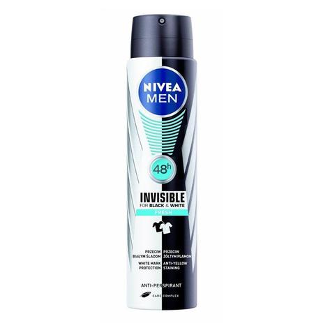 Desodorante Aerosol Nivea Men Invisible Black White Fresh 150ml - Nívea Menor preço em Desodorante Aerosol Nivea Men Invisible Black White Fresh 150ml - Nívea
