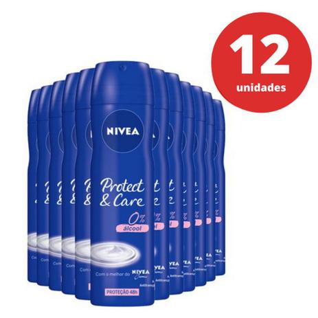 Desodorante aerosol nivea protect & care 150ml pack 12 un Menor preço em Desodorante aerosol nivea protect & care 150ml pack 12 un