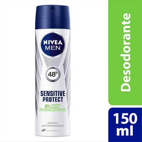 Desodorante Aerosol Nivea Sensitive Protect Masculino 90g Menor preço em Desodorante Aerosol Nivea Sensitive Protect Masculino 90g