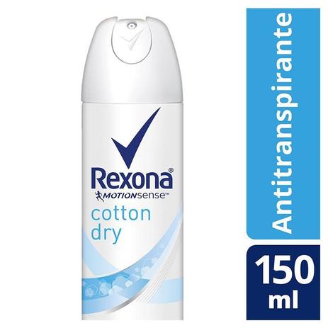 Desodorante Aerosol Rexona Cotton Dry Azul 150ml/90g Menor preço em Desodorante Aerosol Rexona Cotton Dry Azul 150ml/90g