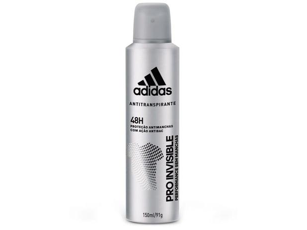 Desodorante Aerossol Antitranspirante Masculino - Adidas Pro Invisible 150ml Menor preço em Desodorante Aerossol Antitranspirante Masculino - Adidas Pro Invisible 150ml