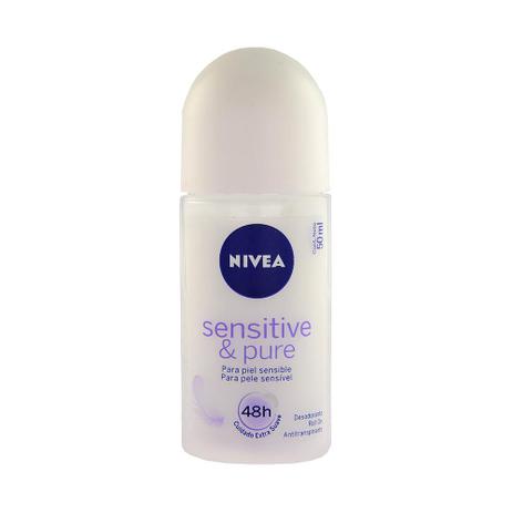 Desodorante Feminino Roll-on Sensitive Pure 48h 50ml - Nivea Menor preço em Desodorante Feminino Roll-on Sensitive Pure 48h 50ml - Nivea