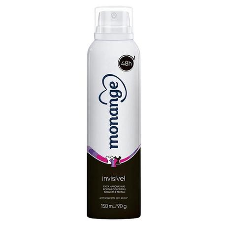Desodorante Monange Aerosol 150ml Invisível Menor preço em Desodorante Monange Aerosol 150ml Invisível