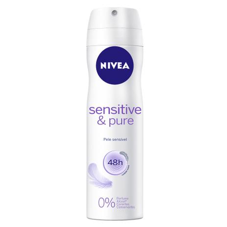 Desodorante Nivea Aerosol Sensitive Pure - 150 ml Menor preço em Desodorante Nivea Aerosol Sensitive Pure - 150 ml