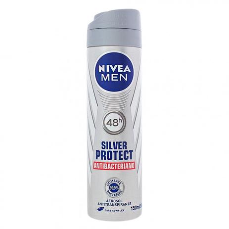 Desodorante Nivea Aerosol Silver Protect Antibacteriano Men 150ml Menor preço em Desodorante Nivea Aerosol Silver Protect Antibacteriano Men 150ml