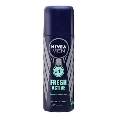 Desodorante Nivea Men Fresh Active Spray 24h com 90ml Menor preço em Desodorante Nivea Men Fresh Active Spray 24h com 90ml