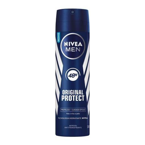 Desodorante Nivea Men Original Protect Aerosol Antitranspirante 48h com 150ml Menor preço em Desodorante Nivea Men Original Protect Aerosol Antitranspirante 48h com 150ml