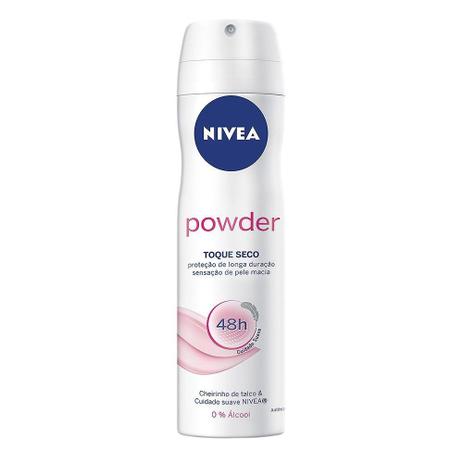 Desodorante Nivea Powder Aerosol Antitranspirante 48h com 150ml Menor preço em Desodorante Nivea Powder Aerosol Antitranspirante 48h com 150ml