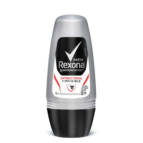 Desodorante Roll On Rexona Antibacterial Invisible Masculino 50ml Menor preço em Desodorante Roll On Rexona Antibacterial Invisible Masculino 50ml