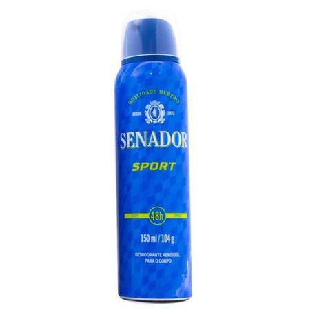 Desodorante senador aerosol sport 48h 150ml Menor preço em Desodorante senador aerosol sport 48h 150ml