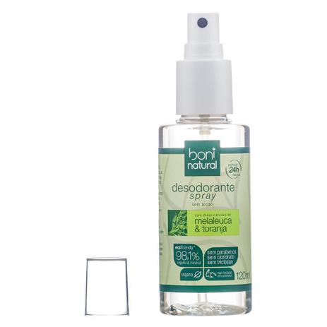 Desodorante Spray Natural Melaleuca e Toranja 120ml Boni Natural Menor preço em Desodorante Spray Natural Melaleuca e Toranja 120ml Boni Natural