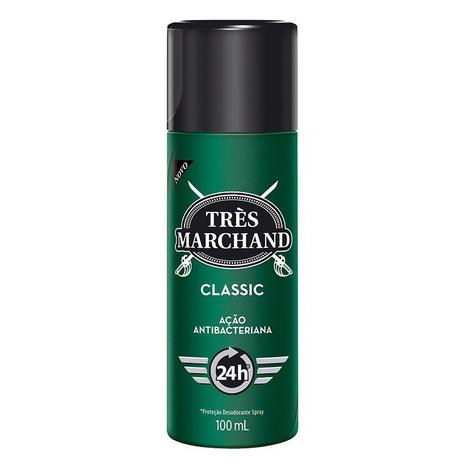 Desodorante Spray Tres Marchand Classic 100ml - Tres maschand Menor preço em Desodorante Spray Tres Marchand Classic 100ml - Tres maschand
