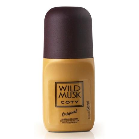 Desodorante WILD MUSK Roll on 50ML - Coty Menor preço em Desodorante WILD MUSK Roll on 50ML - Coty
