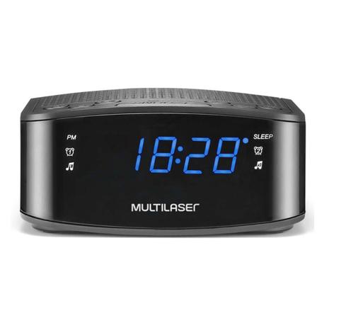 Despertador Rádio Relógio Led 3W Bivolt SP288 Multilaser Menor preço em Despertador Rádio Relógio Led 3W Bivolt SP288 Multilaser