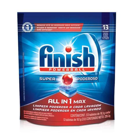Detergente Em Tabletes Para Lava Louça Finish Powerball 489G Menor preço em Detergente Em Tabletes Para Lava Louça Finish Powerball 489G