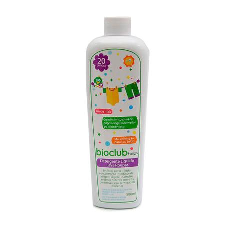 Detergente Líquido Lava Roupas Bioclub baby 500ml Menor preço em Detergente Líquido Lava Roupas Bioclub baby 500ml