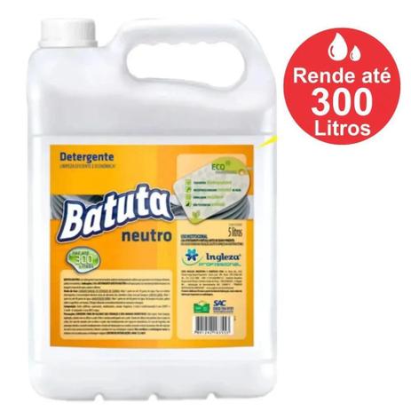 Detergente Líquido Neutro Batuta Galão com 5 L. Um galão faz até 305 litros pronto uso. - Ingleza Menor preço em Detergente Líquido Neutro Batuta Galão com 5 L. Um galão faz até 305 litros pronto uso. - Ingleza