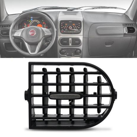 Difusor de Ar Lateral Painel Palio 13 a 17 Siena 13 a 16 Strada 13 a 19 Preto Com Botão Grafite - Nat é boa?